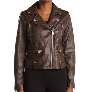 Levi’s Moto/Faux Leather Jacket. Snake Print. NWOT